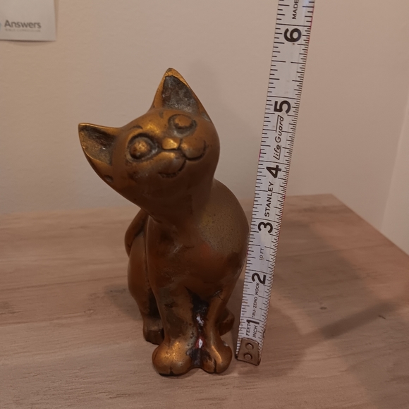 Vintage Brass Cat Figure - Picture 10 of 14